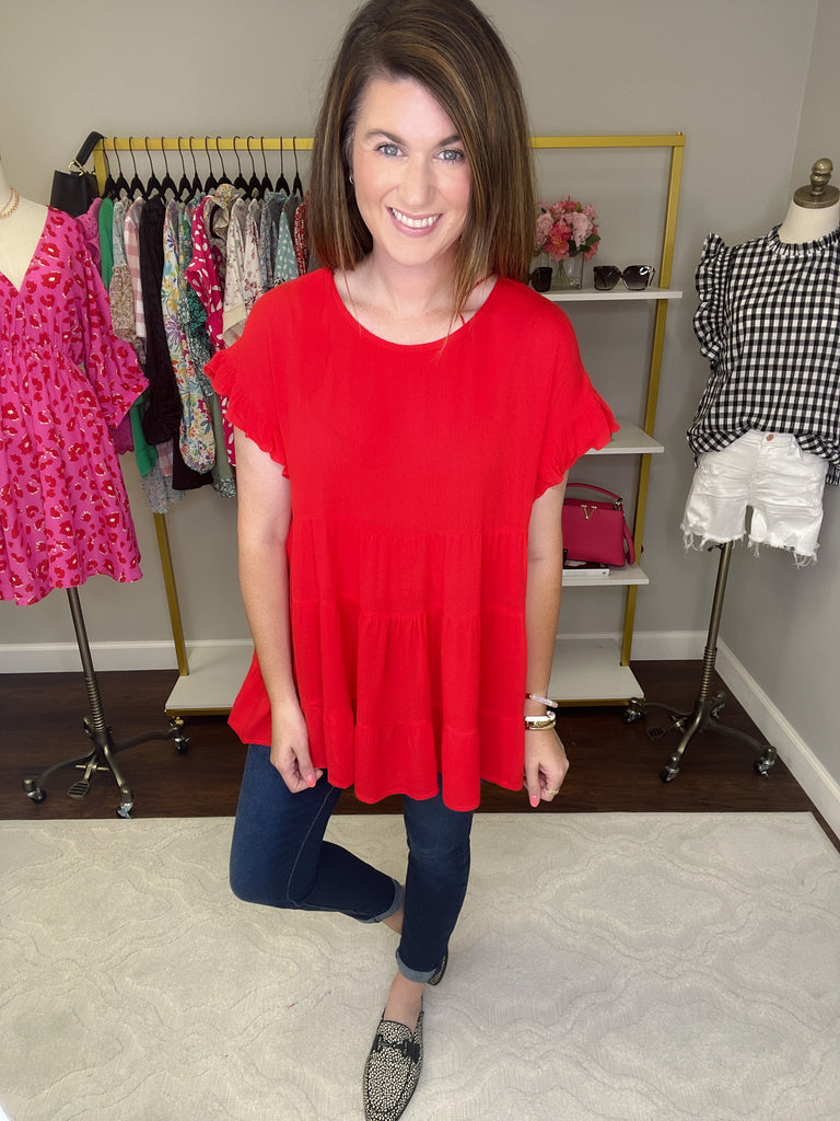 Appreciate You Top in Red