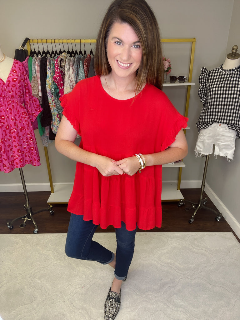 Appreciate You Top in Red