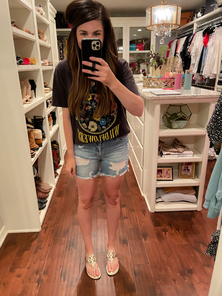 Cello Maui Distressed Shorts