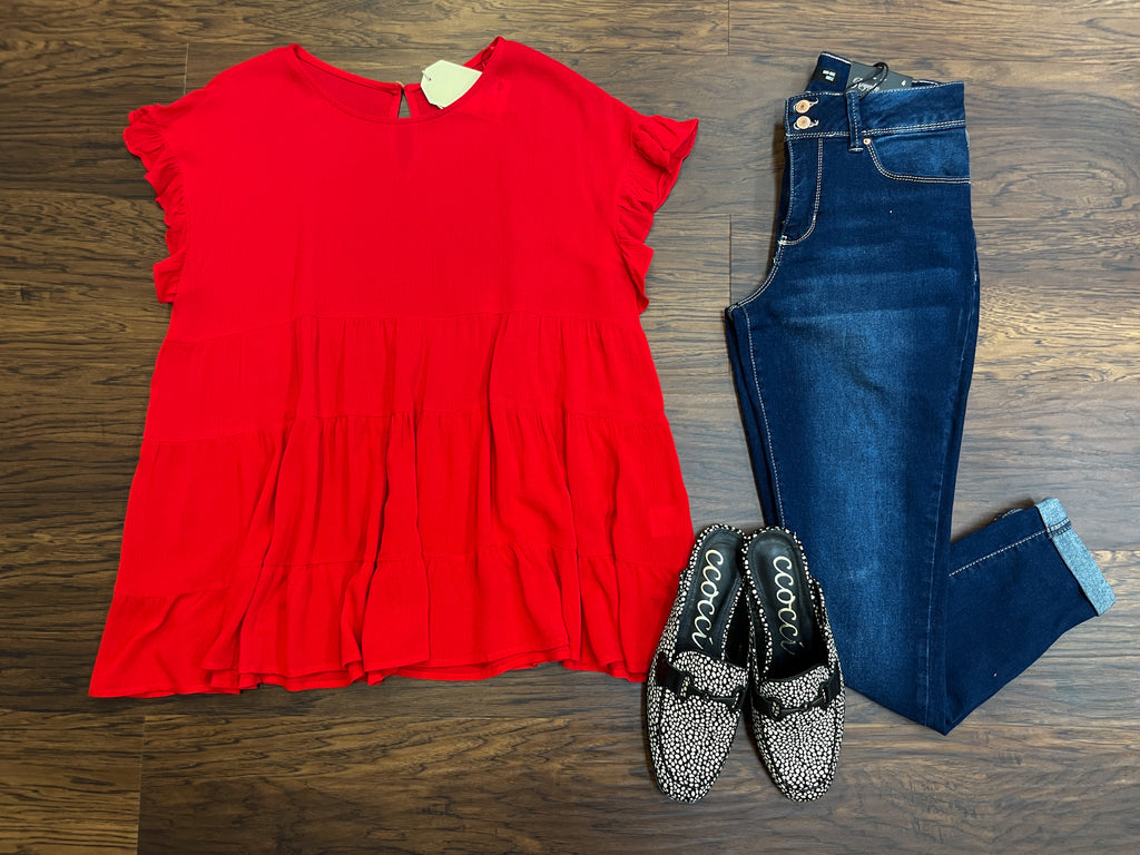 Appreciate You Top in Red