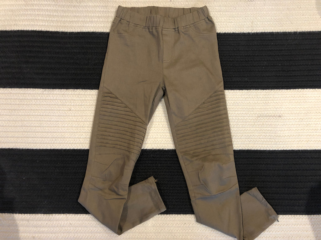Moto Jeggings in Olive