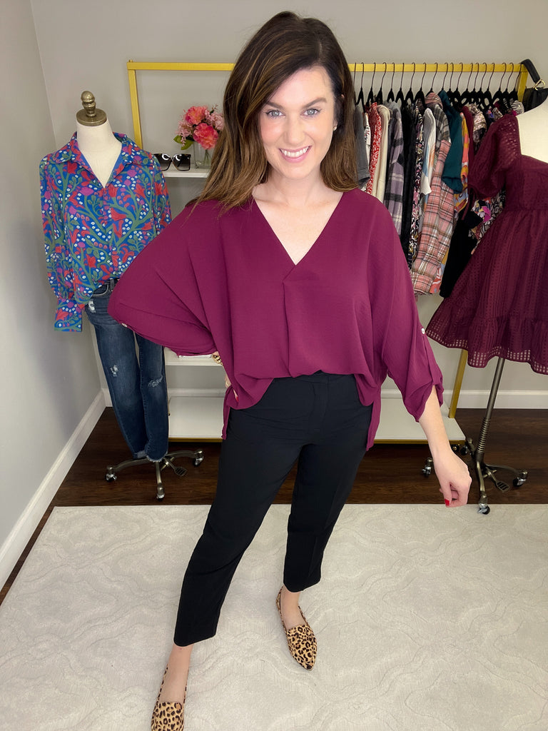 SALE! Adler Top in Burgundy *Final Sale*