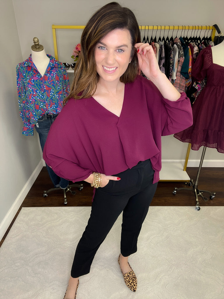 SALE! Adler Top in Burgundy *Final Sale*