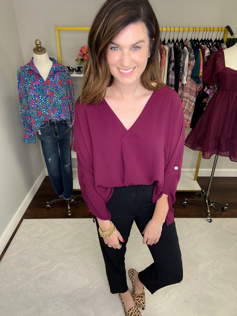 SALE! Adler Top in Burgundy *Final Sale*