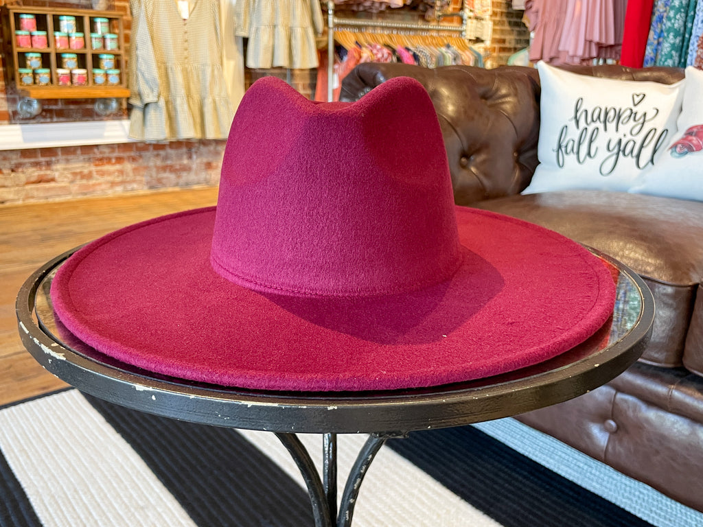 Pueblo Hat in Burgundy *Final Sale*