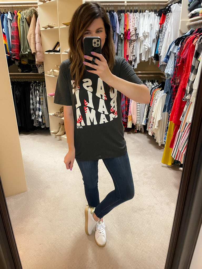 SALE! Baseball Mama Stitching Tee *Final Sale*