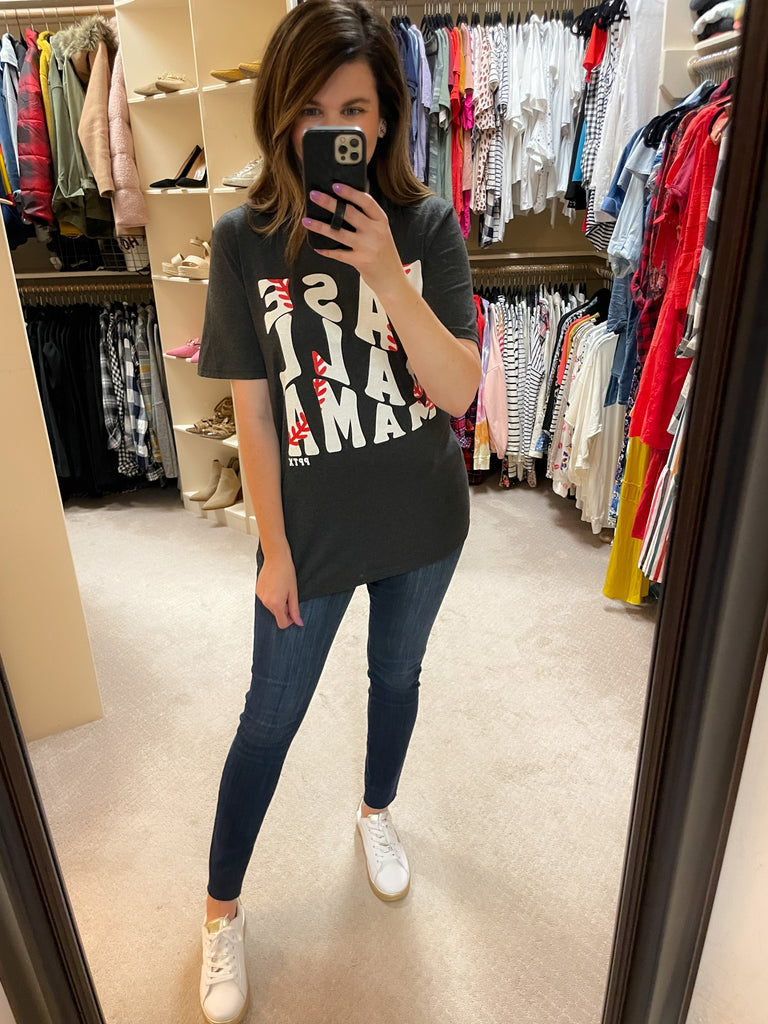 SALE! Baseball Mama Stitching Tee *Final Sale*