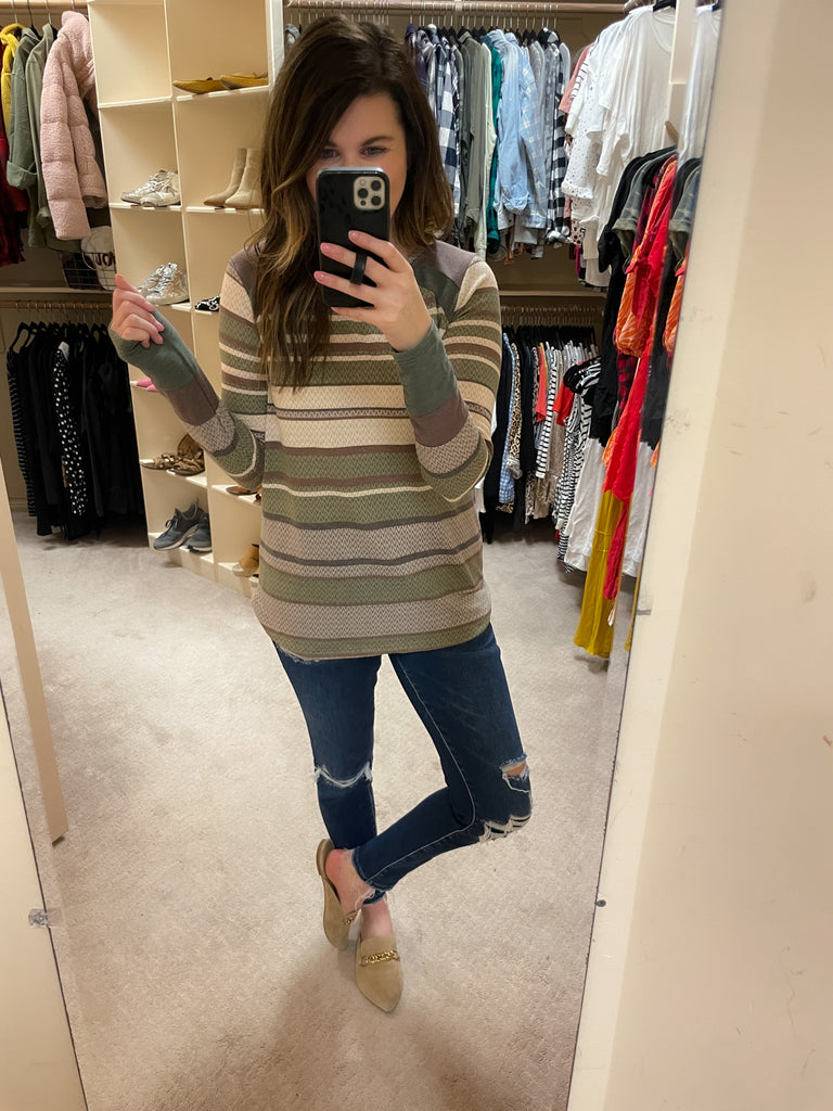 SALE! Saw it Coming Striped Top *Final Sale*