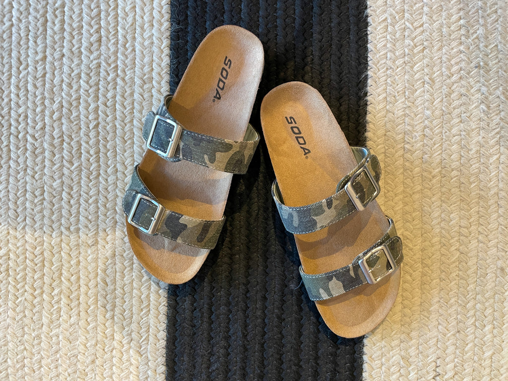 SALE! Argyle Sandals in Camo *Final Sale*