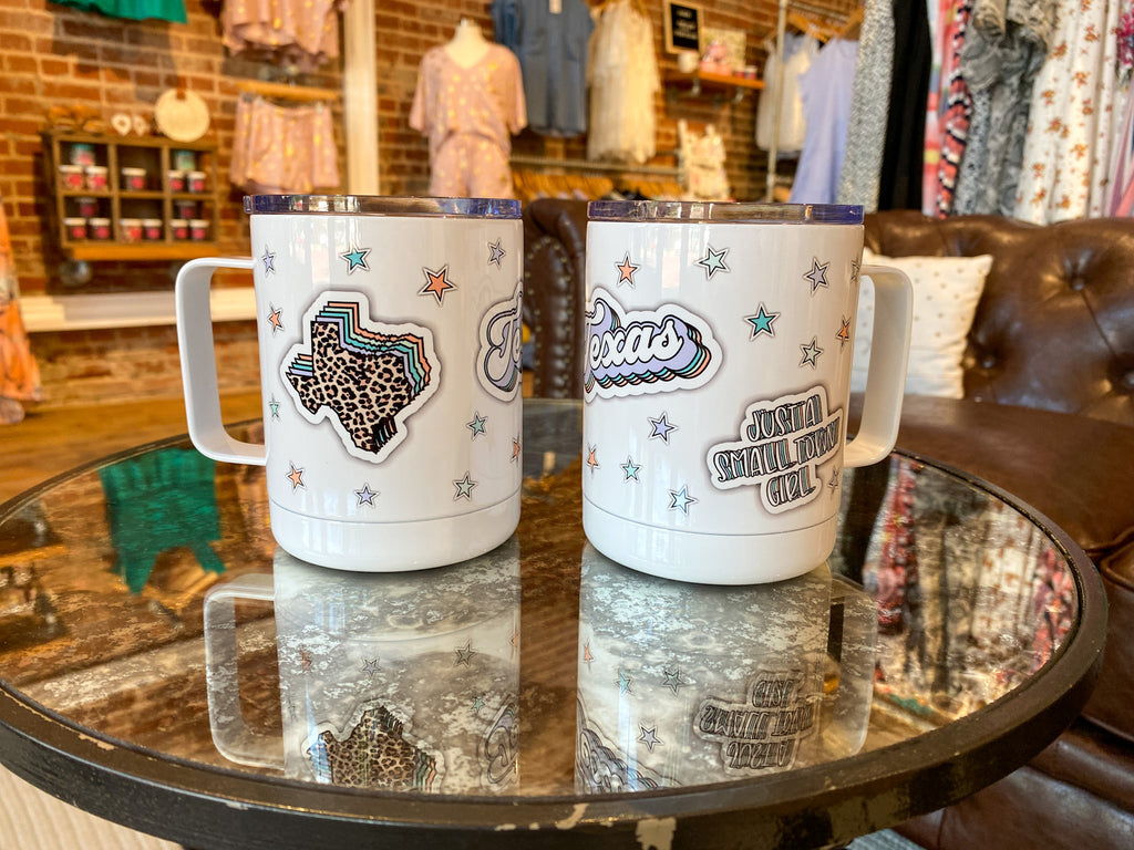 Faux Sticker Texas Mug *Final Sale*