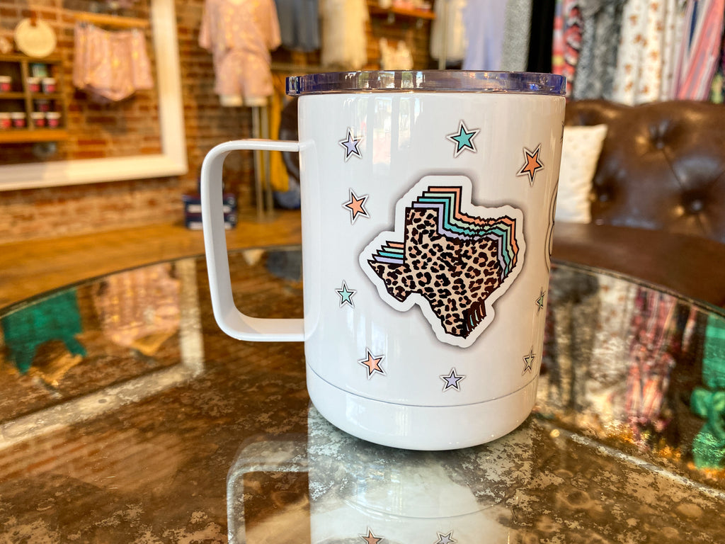 Faux Sticker Texas Mug *Final Sale*