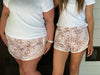 Babe Shorts in Rose Gold Leopard