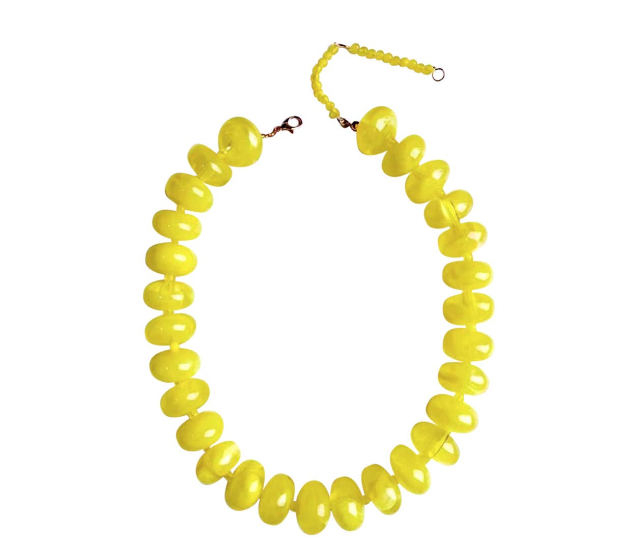 Bailey Beaded Necklace in Yellow