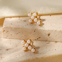 Pearl Cross Earrings *Final Sale*