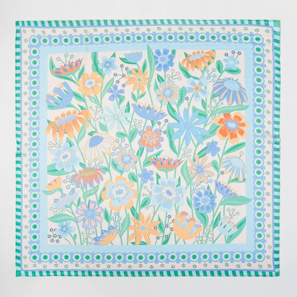 Flower Market Bandana in Blue *Final Sale*