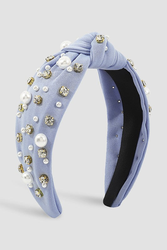 Crowning Glory Headband in Light Blue *Final Sale*