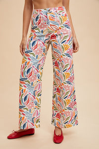 Riviera Bloom Wide Leg Jeans