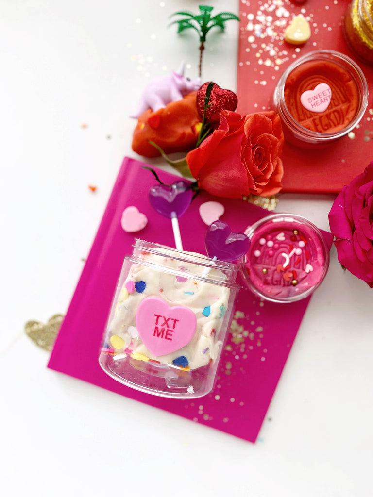 Valentine Candy Hearts Mini Dough to Go Kit