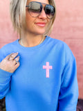 PREORDER! Sweet + Simple Cross Patch Sweatshirt