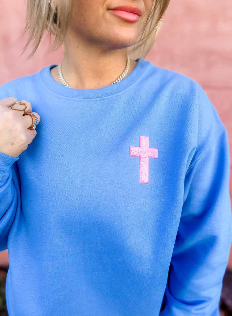 PREORDER! Sweet + Simple Cross Patch Sweatshirt