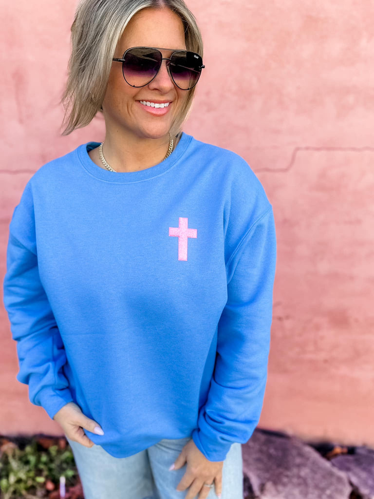 PREORDER! Sweet + Simple Cross Patch Sweatshirt