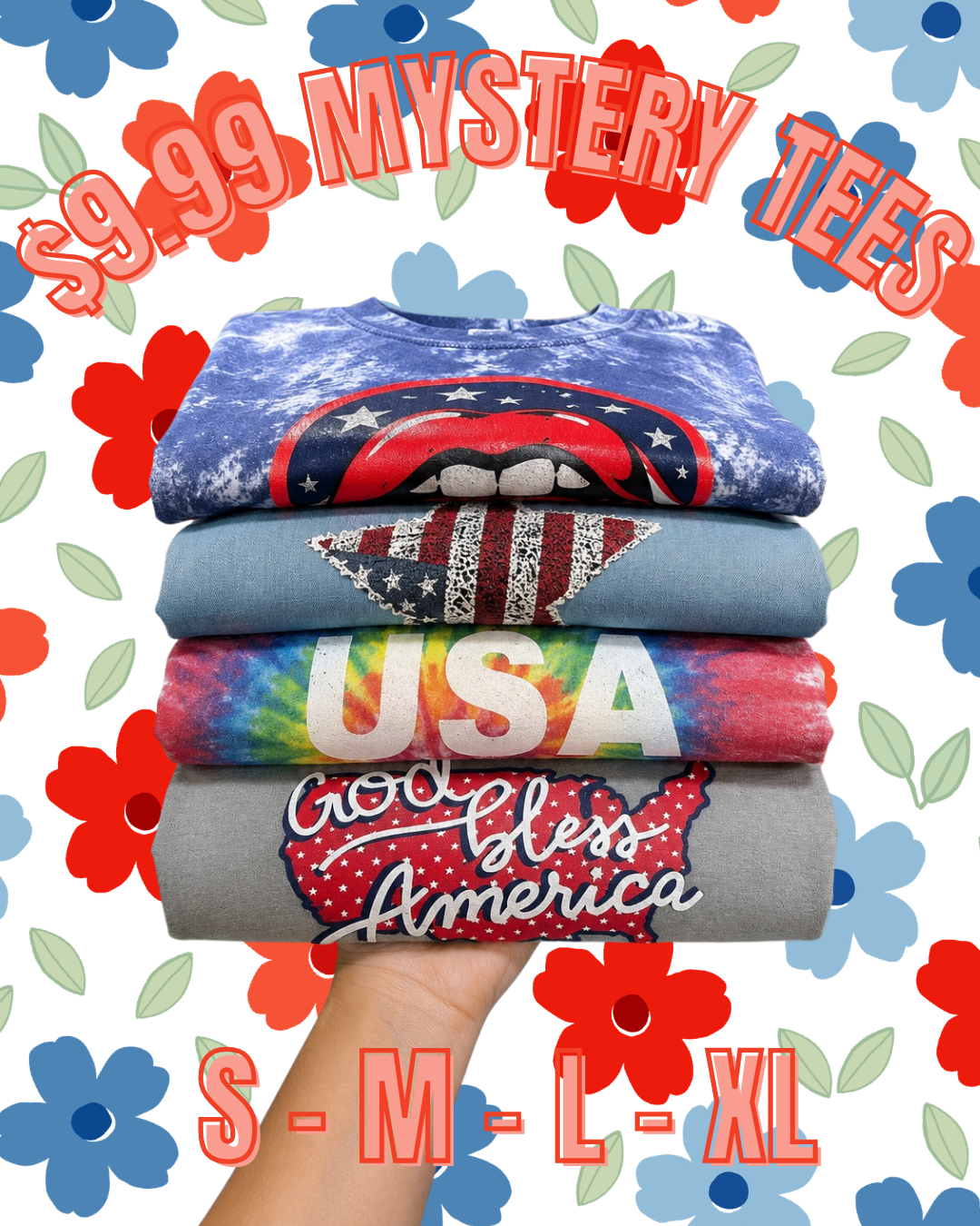 $9.99 Patriotic Mystery Tees *Final Sale*