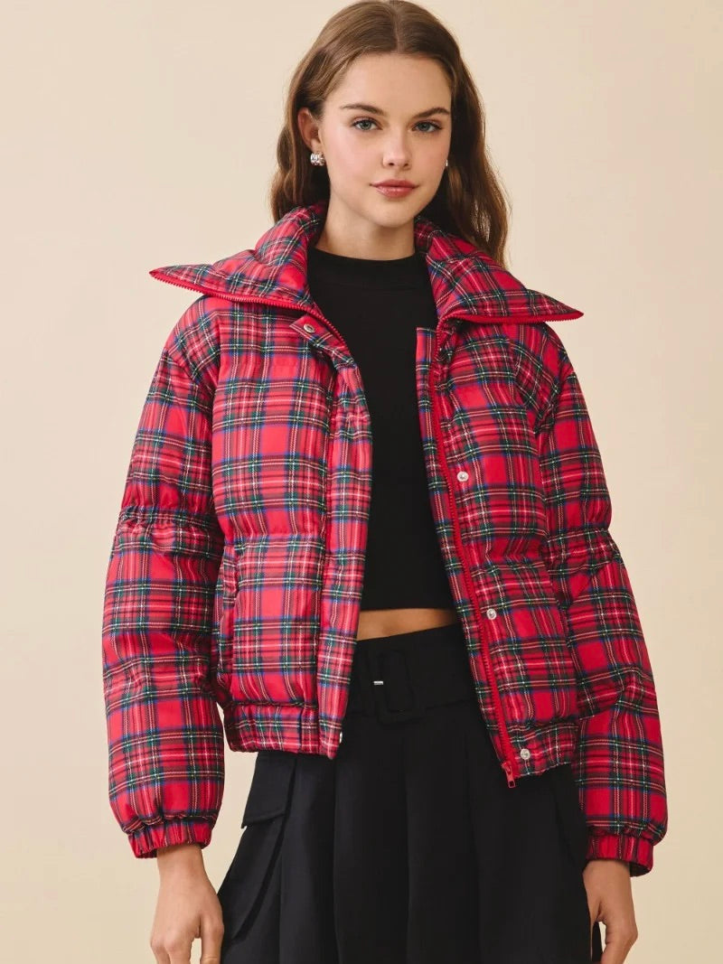 Ralph Plaid Puffer Jacket