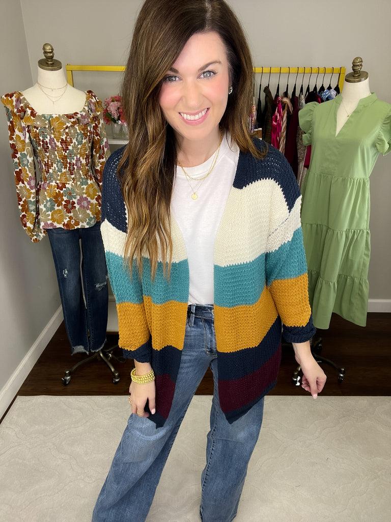 Williamsburg Color Block Cardigan