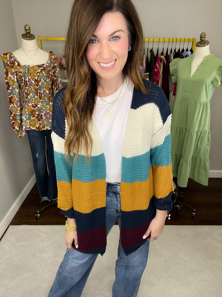 Williamsburg Color Block Cardigan