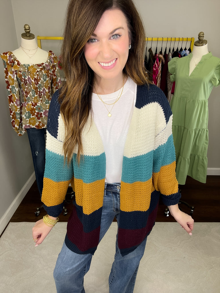 Williamsburg Color Block Cardigan