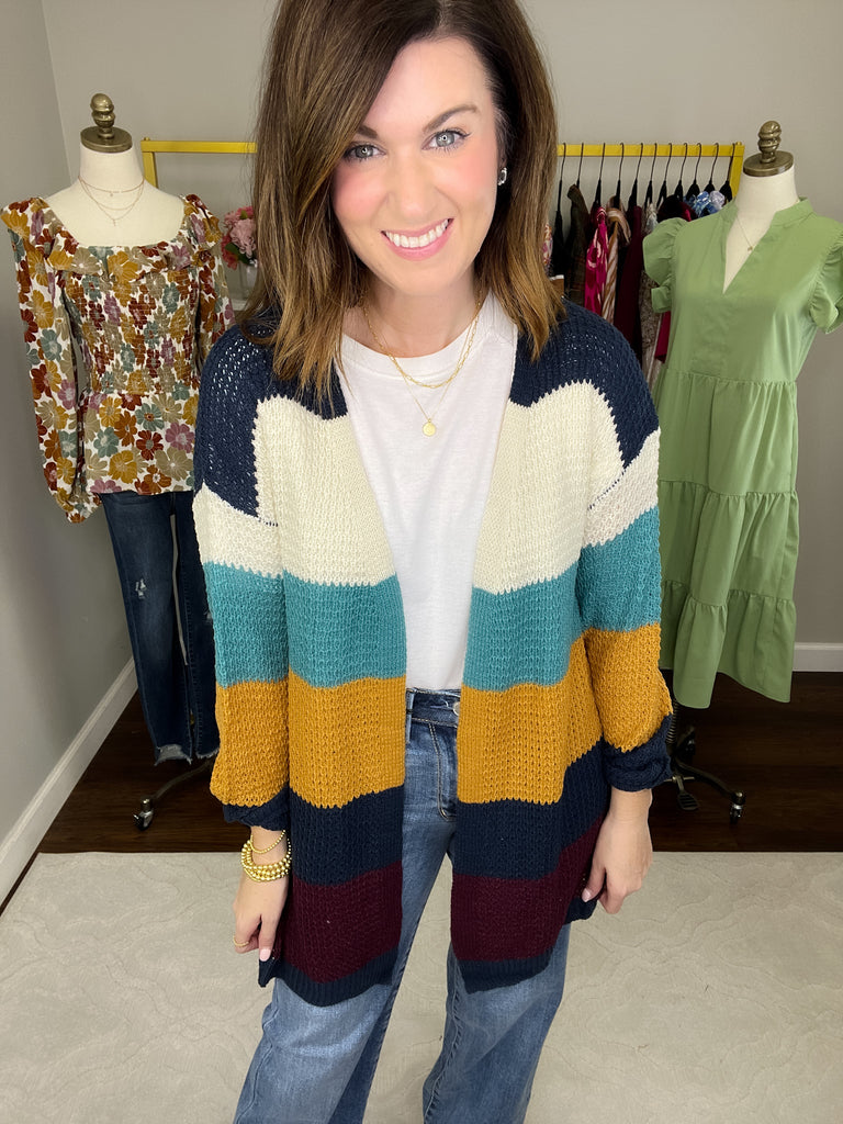 Williamsburg Color Block Cardigan