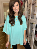 Endless Ease Oversized Tee in Turquoise