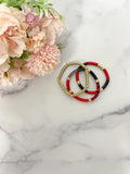 Broadway Bracelet Set in Red/Black