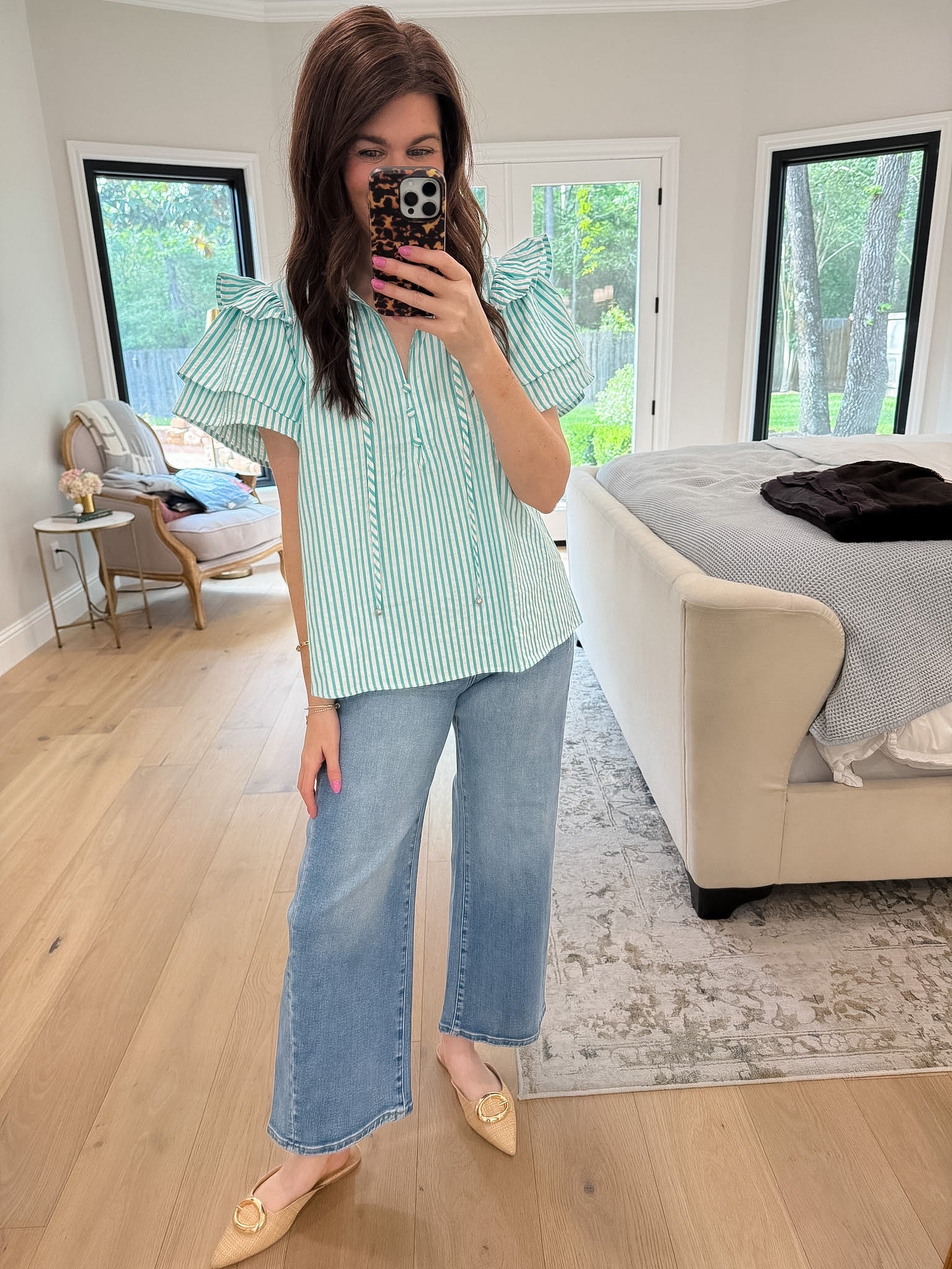 Coastal Charm Top in Aqua