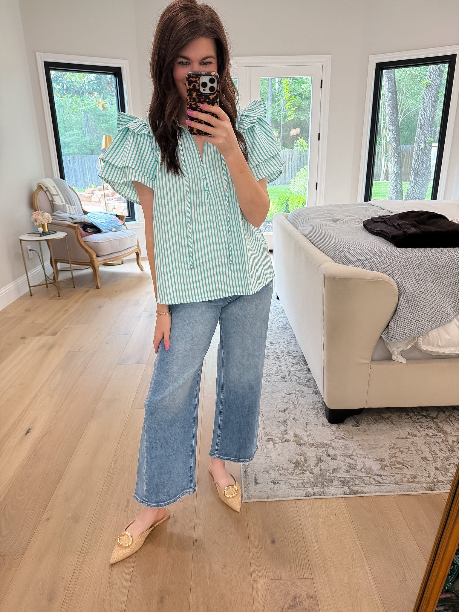 Coastal Charm Top in Aqua