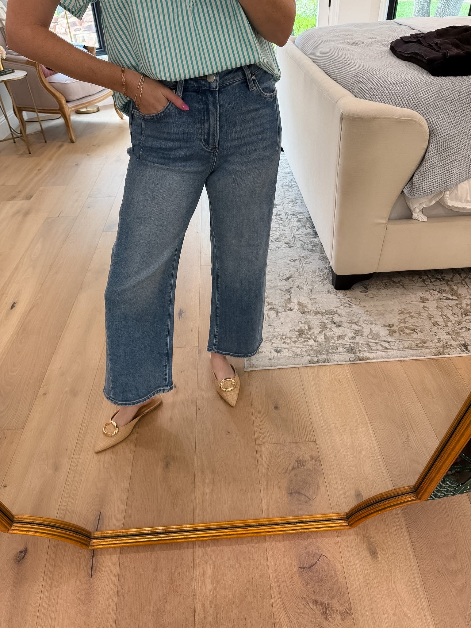Risen Saylor Slouchy Crop Wide Leg Jeans