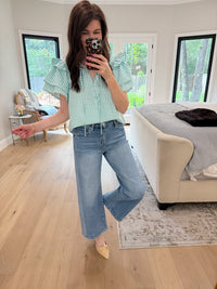 Coastal Charm Top in Aqua