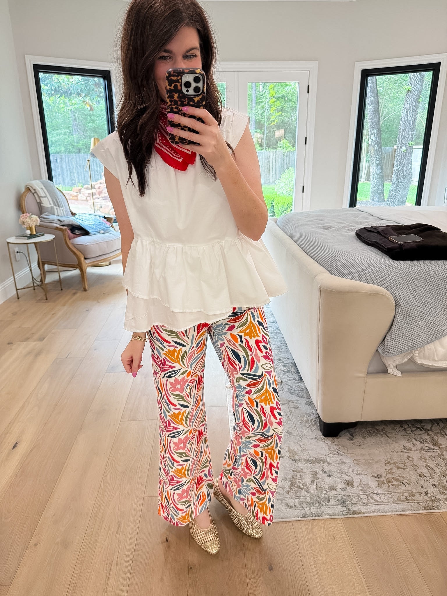 Sweet Structure Peplum Top in White