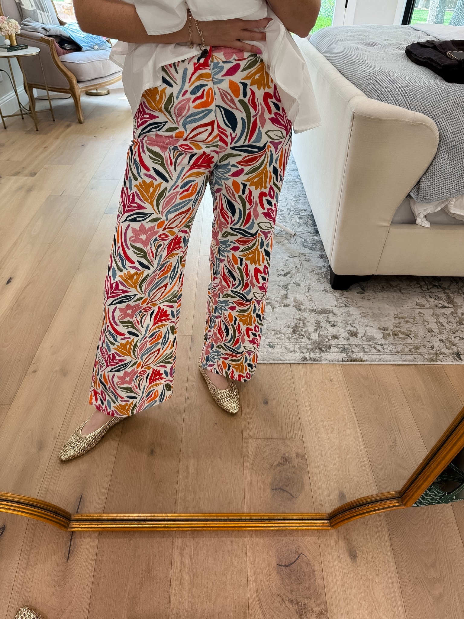 Riviera Bloom Wide Leg Jeans