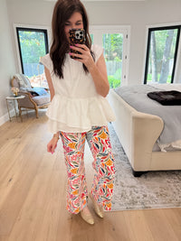 Riviera Bloom Wide Leg Jeans