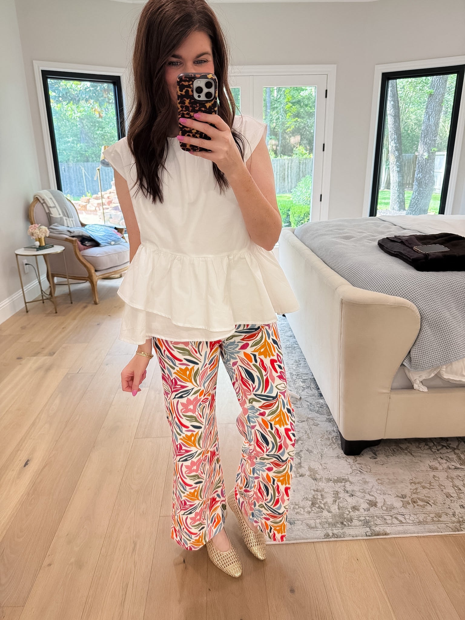 Riviera Bloom Wide Leg Jeans