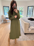 Everyday Ease Midi Dress in Olive