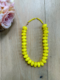 Bailey Beaded Necklace in Yellow