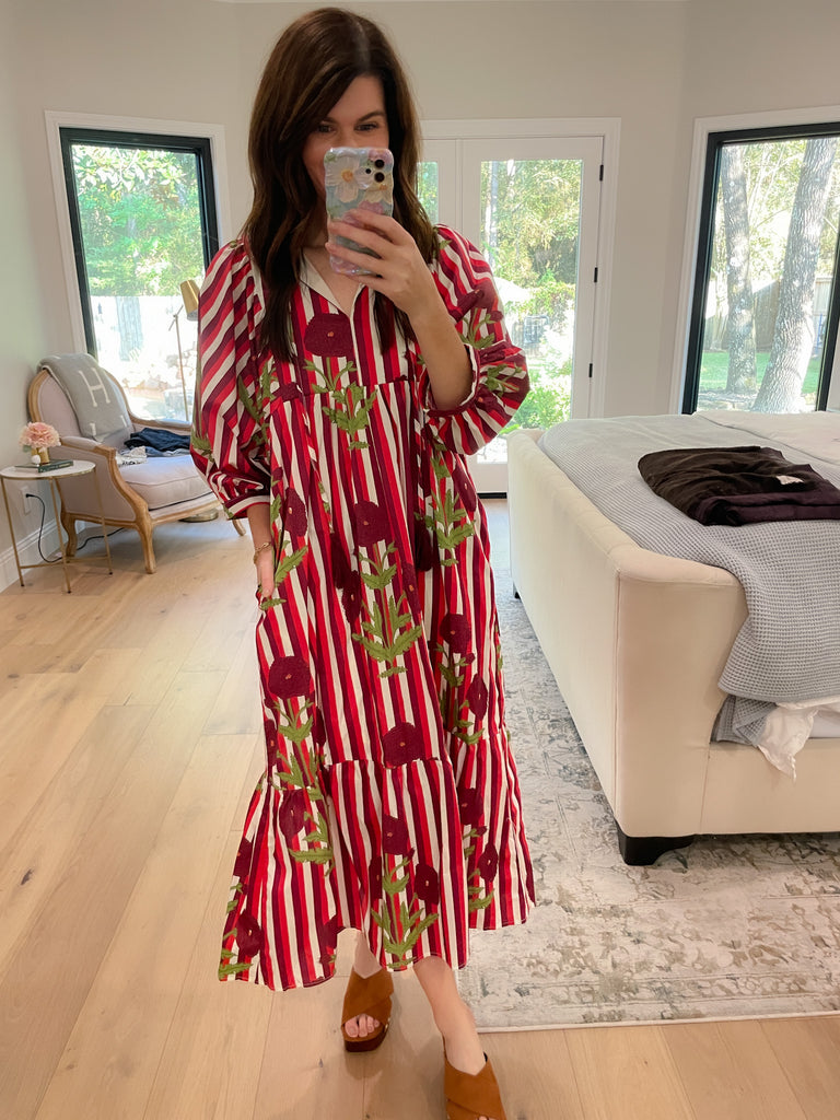 Crimson Bloom Dress