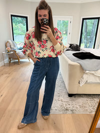 Mica City Streets High Rise Wide Leg Jogger Jeans
