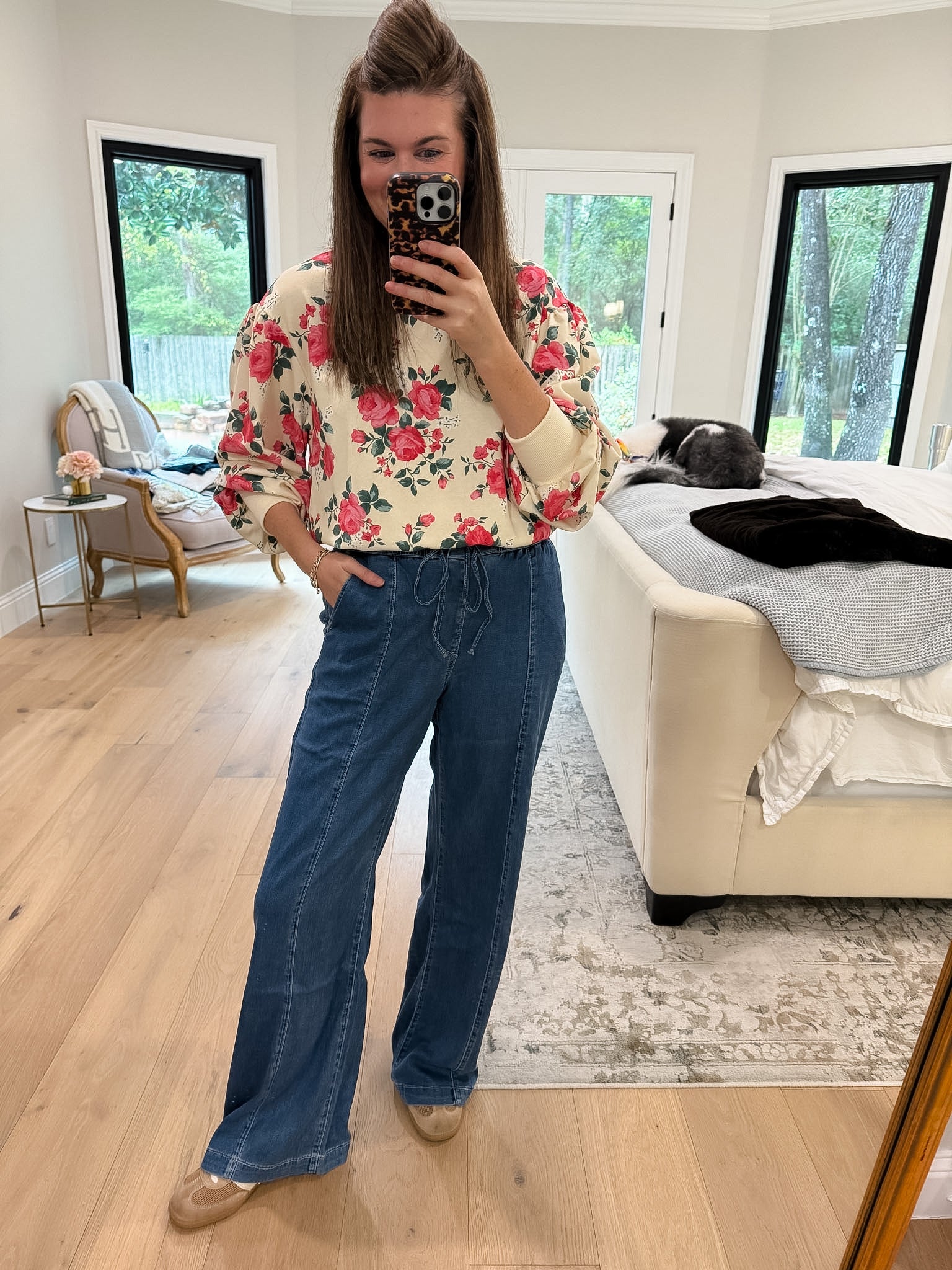 Mica City Streets High Rise Wide Leg Jogger Jeans