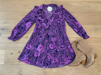 All the Charm Dress in Eggplant Mix