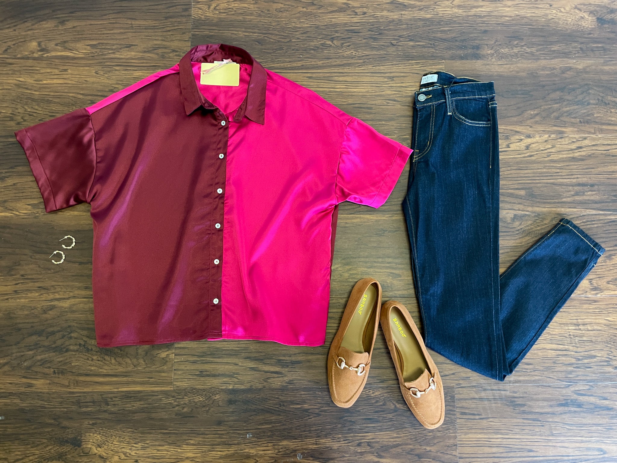 SALE! Passing Through Satin Button Down *Final Sale*