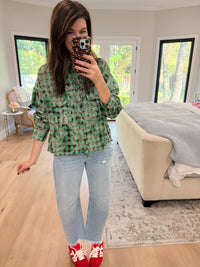 Evergreen Ease Bleached Button Down