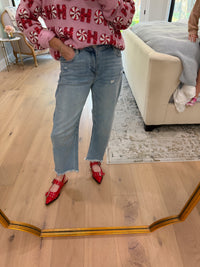 Risen Reese Mid Rise Barrel Jeans